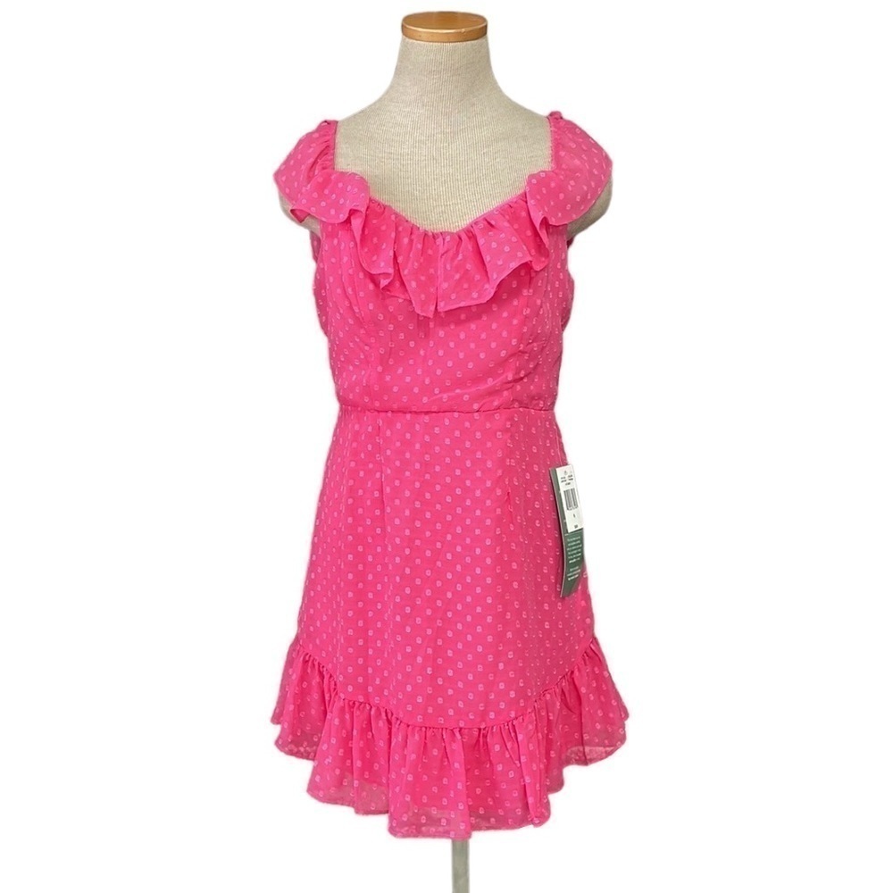 B. Smart Dress NWT Sleeveless Ruffles Knee Length Pink Junior 15